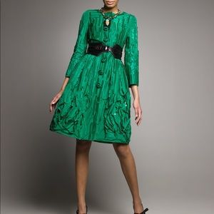 Oscar de la renta embroidered coat dress